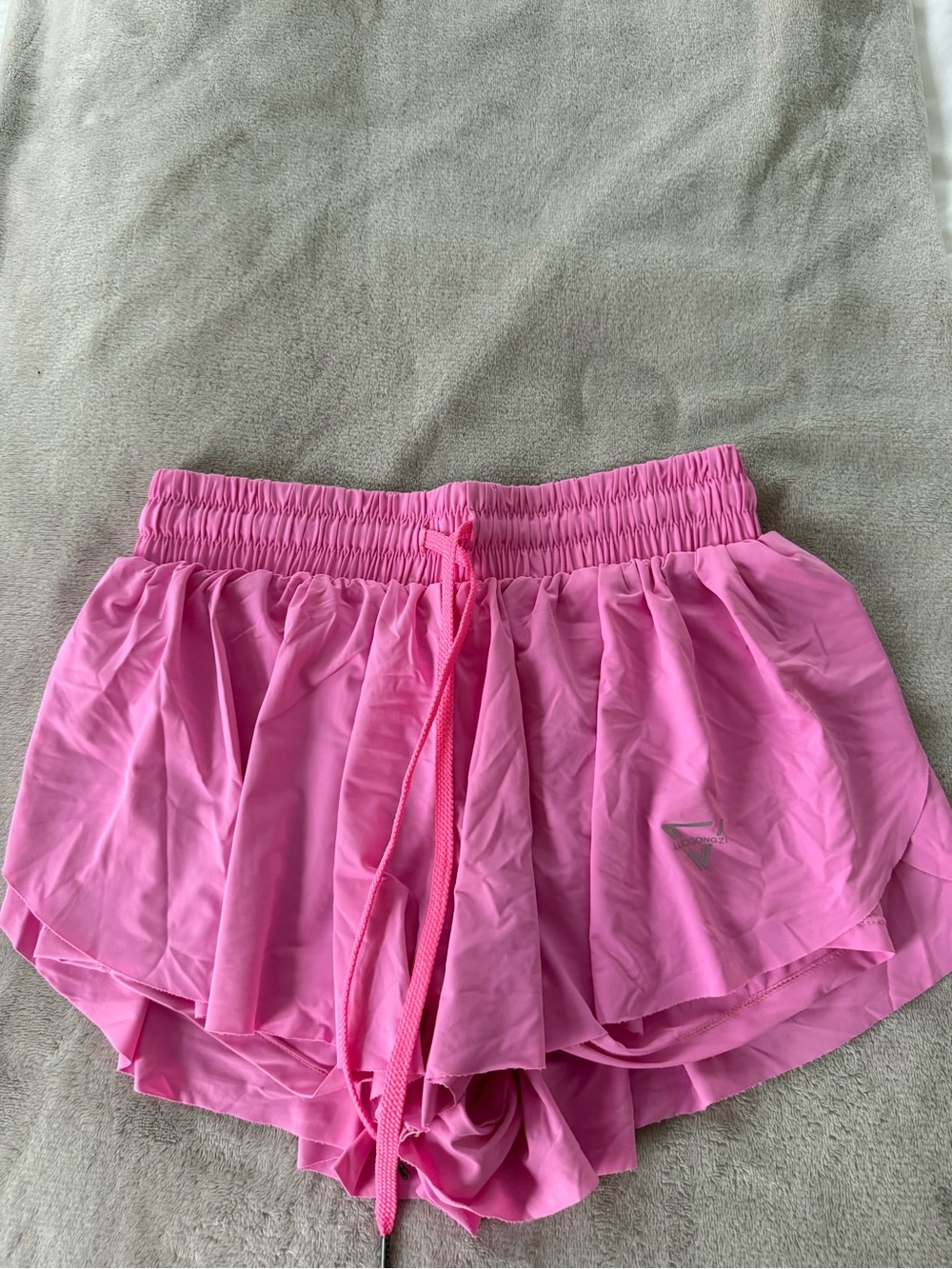 Amazon Women’s Pink Athletic Running Shorts with Drawcord